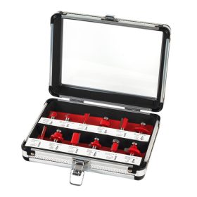   Berger felsőmaró készlet 8mm befogócsappal HM 12r. alu boxban
