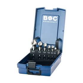   Bohrcraft kúpsüllyesztő készlet 90° három vágóélű HSS 6r. 6,3-20,5 KS6-K ABS-Box