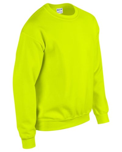 Gildan GI18000 kereknyakú unisex pulóver - safety green szín