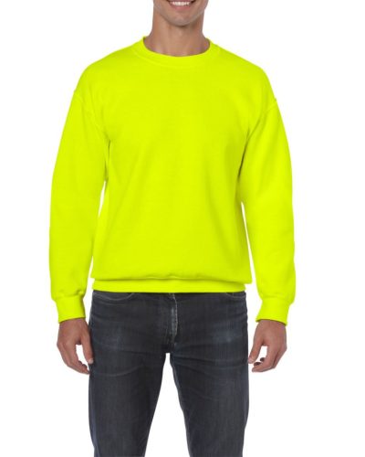 Gildan GI18000 kereknyakú unisex pulóver - safety green szín