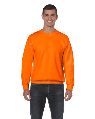 Gildan GI18000 kereknyakú unisex pulóver - safety orange szín