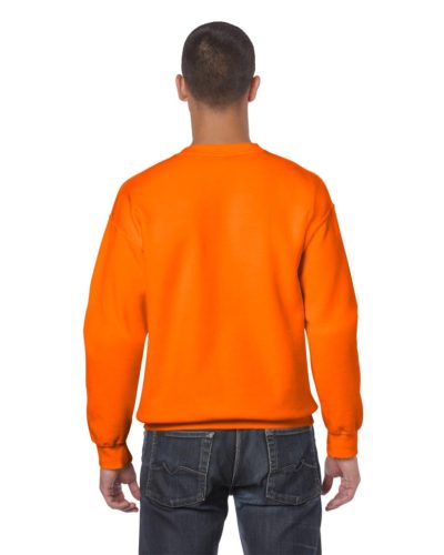 Gildan GI18000 kereknyakú unisex pulóver - safety orange szín